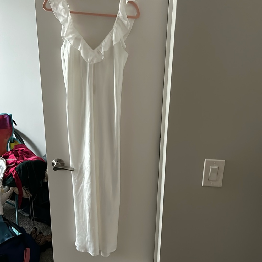 White dress. Low back.  Perfect for bride